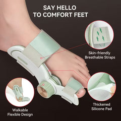 Adjustable toe corrector with angle control for both feet