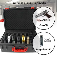 Hard case for 6 handguns & 12 magazines