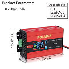30A MPPT solar boost controller for lead-acid and lithium batteries