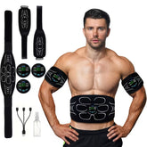 Rechargeable EMS Muscle Stimulator Fitness Belt with Abdominal & Arm Trainers