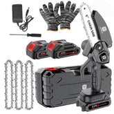 6-Inch Mini Cordless Chainsaw – Rechargeable Battery, Adjustable Chain & Safety Lock