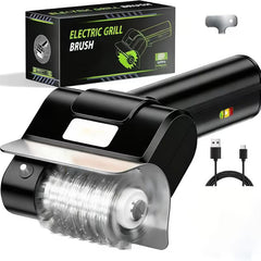 Cordless Electric Grill Brush, Rechargeable BBQ Cleaner with Stainless Steel Bristles