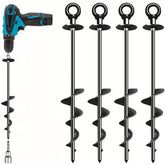 4-pack heavy-duty spiral ground anchors for secure outdoor anchoring