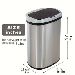 13 Gallon Touchless Motion Sensor Trash Can – 50L Kitchen Waste Bin