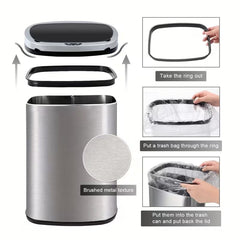 13 Gallon Touchless Motion Sensor Trash Can – 50L Kitchen Waste Bin