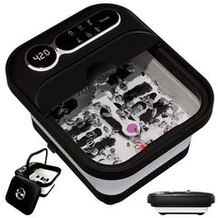 Collapsible Foot Spa Massager with Heat, Bubbles & Temperature Control