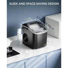 Countertop Nugget Ice Maker – 33 Lbs/24H, Self-Cleaning Portable Ice Machine