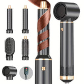 5-in-1 Hair Styler Brush – Blow Dry, Curl & Straighten with Negative Ion Technology