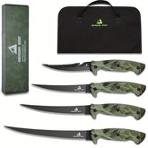 Fish Fillet Knife Set – Sharp Stainless Steel Knife with Storage Bag & Sharpener