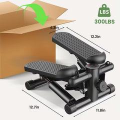 Mini Exercise Stepper – Compact Stair Stepper with Resistance Bands, 300-LB Capacity
