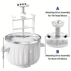 2-Quart Ice Cream Maker Attachment – Compatible with KitchenAid Stand Mixers