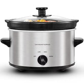 2QT Slow Cooker – Adjustable Temperature with Dishwasher-Safe Glass Lid