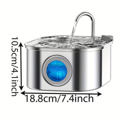 108.2oz Stainless Steel Cat Water Fountain – Ultra-Quiet Automatic Filtered Pet Fountain