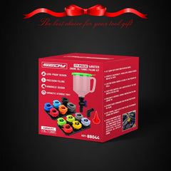 17-piece engine oil funnel kit with 12 adapters