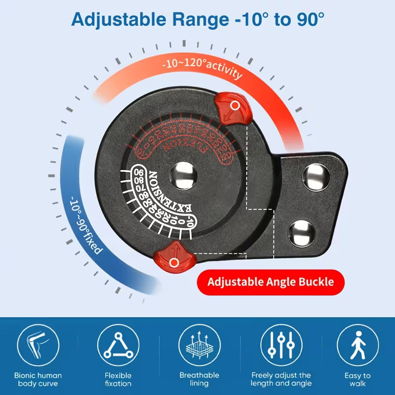 Adjustable hinged knee brace for support and stability