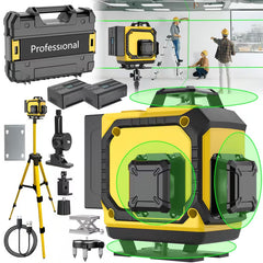 16-Line 4D Laser Level 360° Self-Leveling with Rechargeable Battery