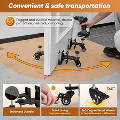 2-Piece Heavy-Duty Door Installation Kit with Dolly & Lifter