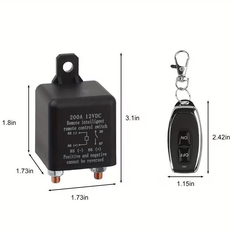 200A remote battery disconnect switch for 12V systems