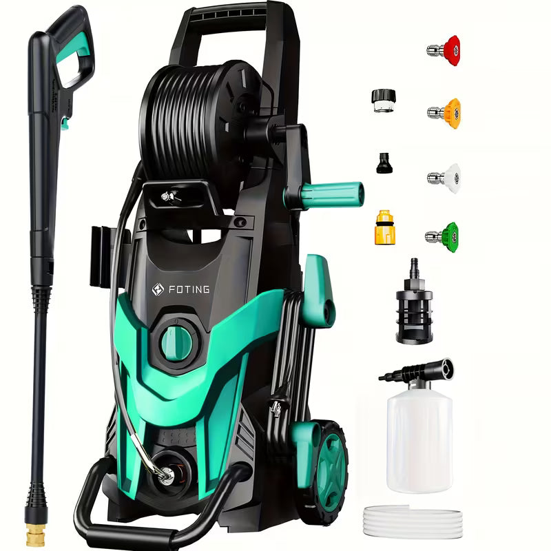 4500 PSI 3.2 GPM High-Pressure Washer with Foam Cannon & 4 Nozzles