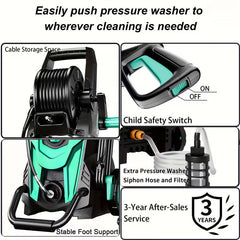 4500 PSI 3.2 GPM High-Pressure Washer with Foam Cannon & 4 Nozzles