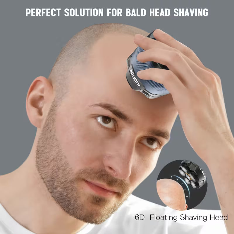 6D rechargeable electric head and beard shaver