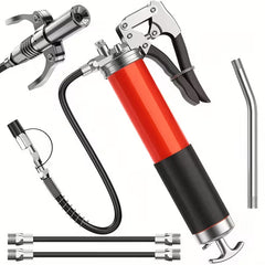 8000 PSI heavy-duty grease gun kit with locking coupler