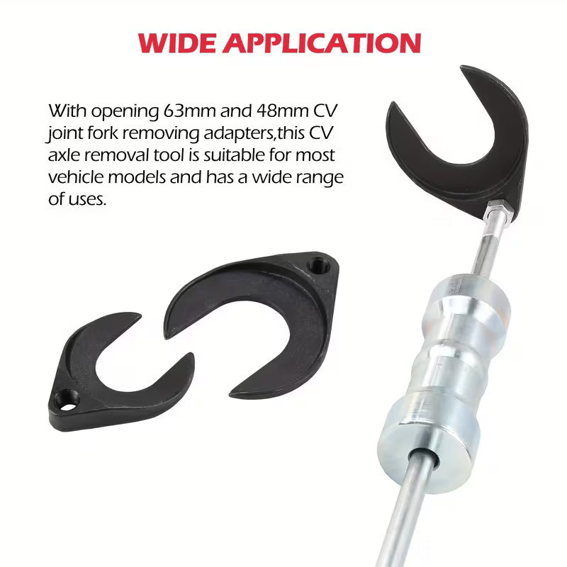 CV axle puller set for easy front-wheel drive axle removal