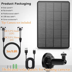 12V/6V Solar Panel with 5000mAh Battery for Trail Cameras