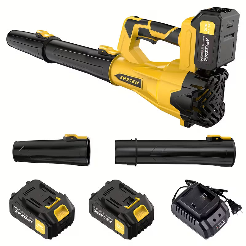 Cordless Leaf Blower with 4.0Ah Batteries, 580CFM & 160MPH