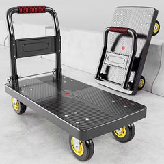 Folding Flat Cart with 660 Lbs Capacity & Swivel Wheels