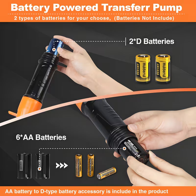 2-pack battery-powered fuel transfer siphon pumps