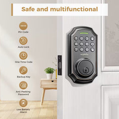 Smart Lock with Keypad – Keyless Entry, Auto-Lock & Low Battery Alert