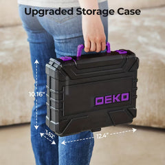 DEKO 128/151-Piece Household Power Tool Set – Cordless Drill Kit for Home Projects