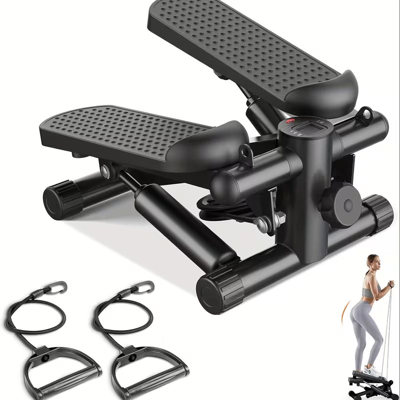 Mini Exercise Stepper – Compact Stair Stepper with Resistance Bands, 300-LB Capacity