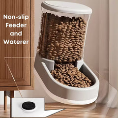 2-Piece Automatic Dog Feeder & Water Dispenser – 8-LB Gravity-Fed Set