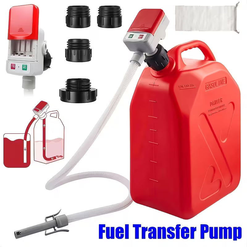 Automatic Fuel Transfer Pump – 3.2 GPM, Auto-Stop, 51" Hose & 4 Adapters