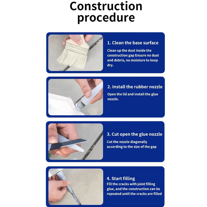 Self-Sealing Concrete Filler - Easy Application, Formula, Strong Adhesion