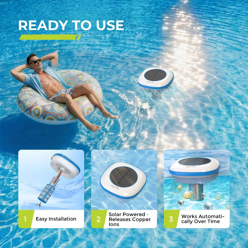 Solar Pool Ionizer – Floating Water Purifier for Pools up to 45,000 Gallons