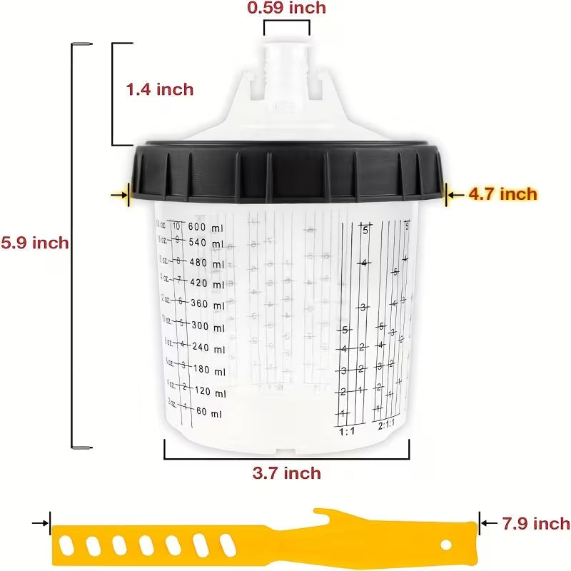 50-piece disposable paint spray cup liner system