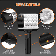 Cordless Electric Grill Brush, Rechargeable BBQ Cleaner with Stainless Steel Bristles