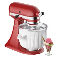 2-Quart Ice Cream Maker Attachment – Compatible with KitchenAid Stand Mixers