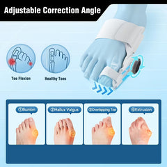 2-pack adjustable big toe correctors with soft pads