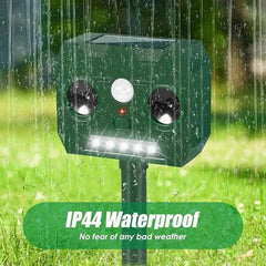 4-Pack Solar Animal Repellent – Motion-Activated Pest Deterrent with Strobe Light