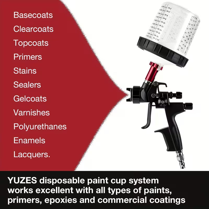 50-piece disposable paint spray cup liner system