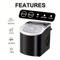 Portable Countertop Ice Maker, 29 Lbs/Day, 6-Minute Ice, with Basket & Scoop