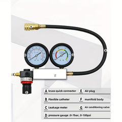 Engine compression and cylinder leak tester kit
