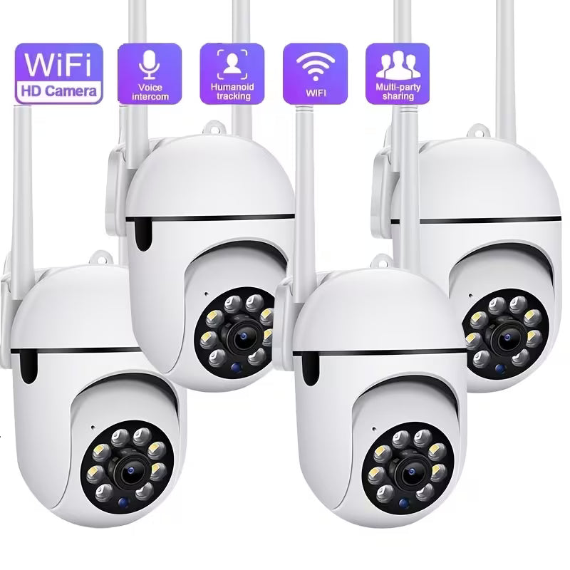 4-Pack 1080P 5G WiFi Security Cameras – 360° View, Night Vision & AI Motion Detection