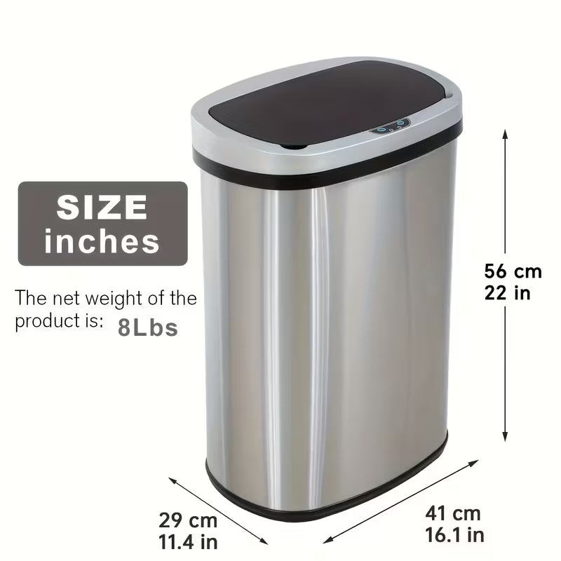 13 Gallon Touchless Motion Sensor Trash Can – 50L Kitchen Waste Bin