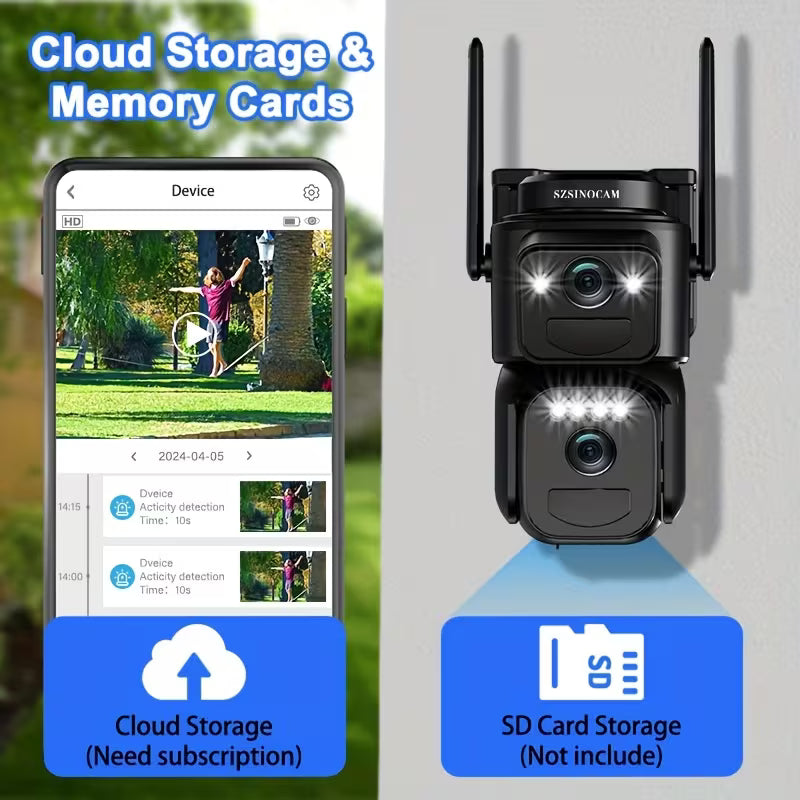 10X Zoom 2K Solar WiFi Security Camera