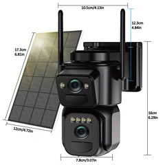 10X Zoom 2K Solar WiFi Security Camera